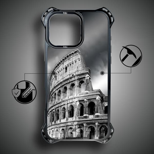 Etui til iPhone 15 Pro Max IBIZU DropGuard Ultra med MagSafe, Noir City, Colosseum