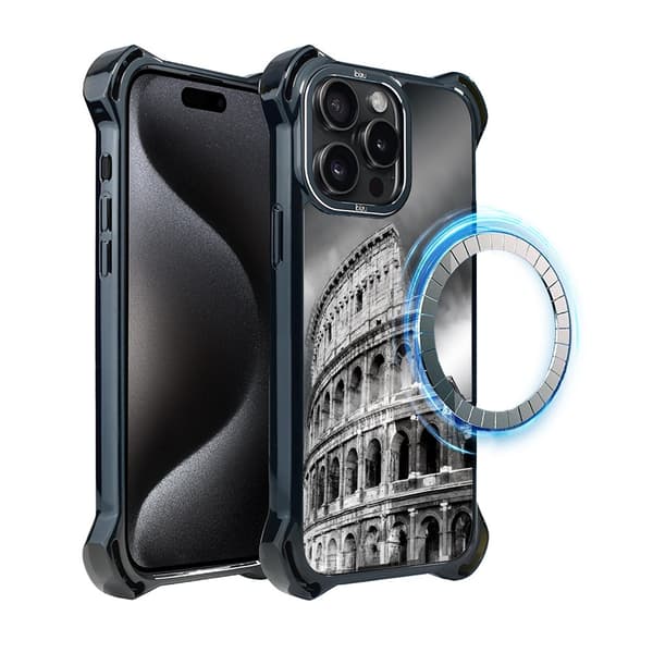 Etui til iPhone 15 Pro Max IBIZU DropGuard Ultra med MagSafe, Noir City, Colosseum