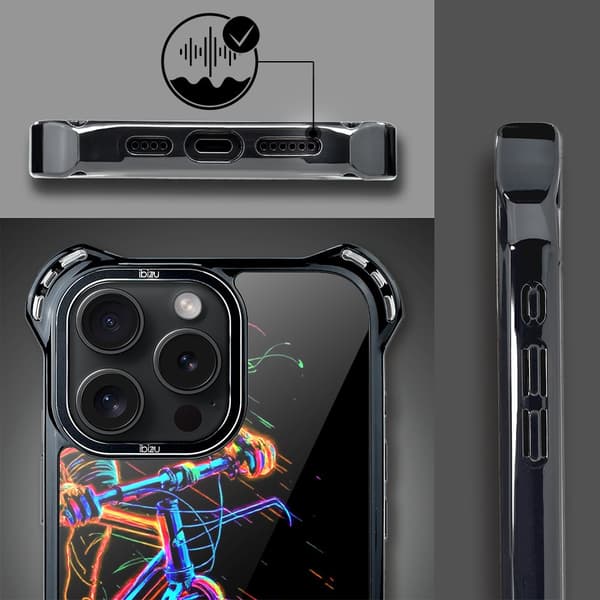 iPhone 16 Pro-cover IBIZU DropGuard Ultra med MagSafe, #ElectroMove, cykelvibration