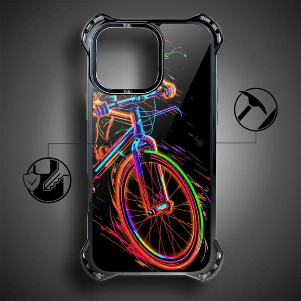 iPhone 16 Pro-cover IBIZU DropGuard Ultra med MagSafe, #ElectroMove, cykelvibration