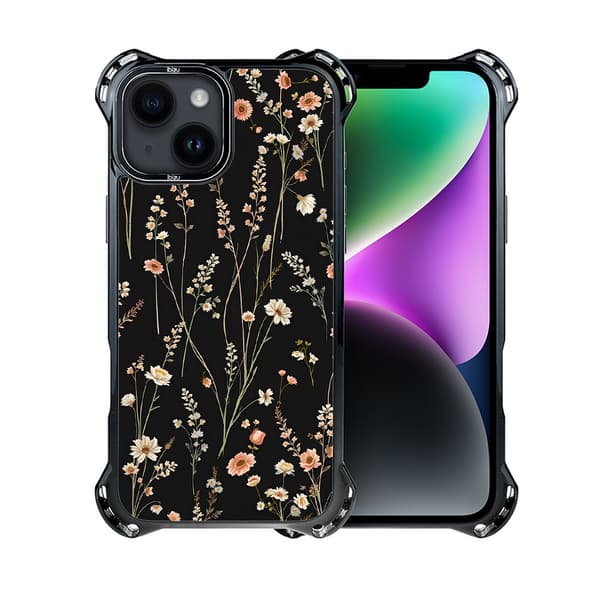 iPhone 14 IBIZU DropGuard Ultra-cover med MagSafe, Pastel Bloom, Midnight Garden