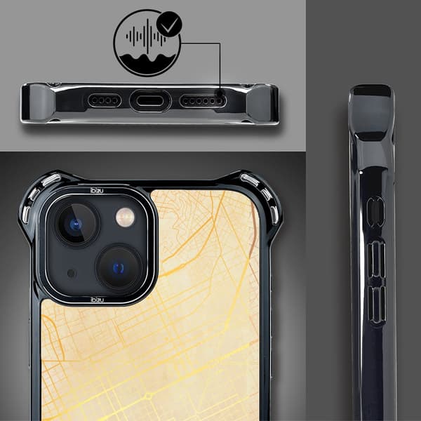 IBIZU DropGuard Ultra-skal för iPhone 13 med MagSafe, världskartor, Barcelona