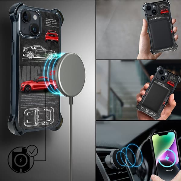 Etui til iPhone 14 IBIZU DropGuard Ultra med MagSafe, TechDrive, GT V8 “Coyote”