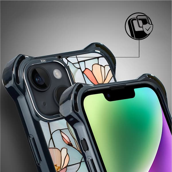 iPhone 14 Plus-skal IBIZU DropGuard Ultra med MagSafe, Glass Colors, Wildflower Whisper