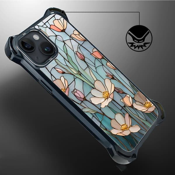 iPhone 14 Plus-skal IBIZU DropGuard Ultra med MagSafe, Glass Colors, Wildflower Whisper