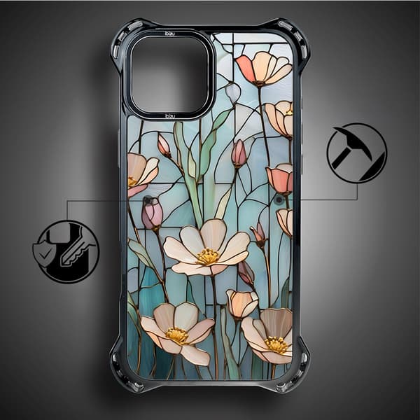 iPhone 14 Plus-skal IBIZU DropGuard Ultra med MagSafe, Glass Colors, Wildflower Whisper