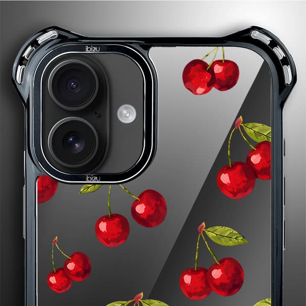 iPhone 16 Plus IBIZU DropGuard Ultra-cover med MagSafe, Midnight, Cherry Night
