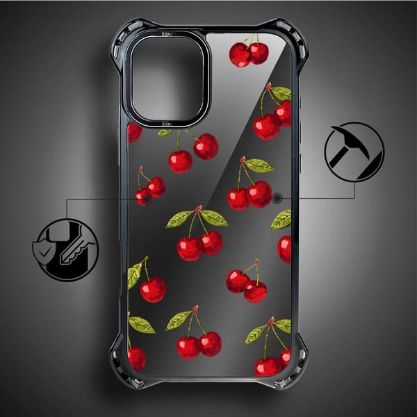 iPhone 16 Plus IBIZU DropGuard Ultra-cover med MagSafe, Midnight, Cherry Night