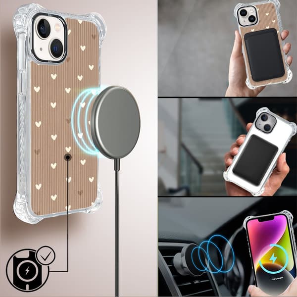 iPhone 14 Plus IBIZU DropGuard Ultra Cover med MagSafe, Boho, Powder Hearts