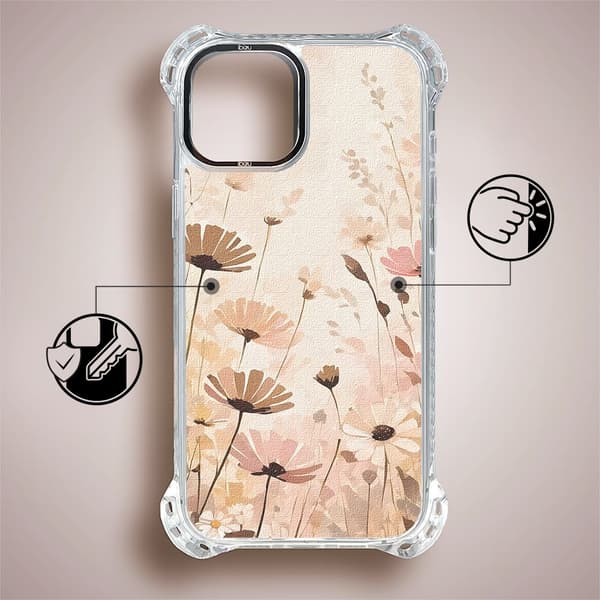 iPhone 14 Plus IBIZU DropGuard Ultra-skal med MagSafe, Boho, Blomsteräng