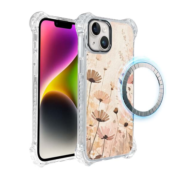 iPhone 14 Plus IBIZU DropGuard Ultra-skal med MagSafe, Boho, Blomsteräng