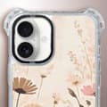 Miniatyrbillede 5 af 8: iPhone 16 IBIZU DropGuard Ultra-cover med MagSafe, Boho, Blomstereng