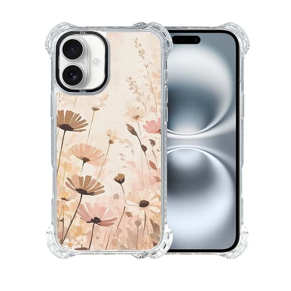 iPhone 16 IBIZU DropGuard Ultra-cover med MagSafe, Boho, Blomstereng