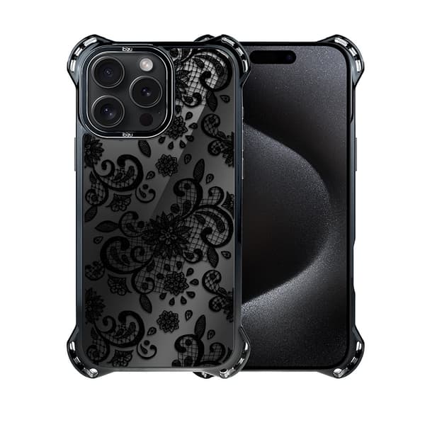 iPhone 15 Pro cover IBIZU DropGuard Ultra med MagSafe, midnat, blondesort