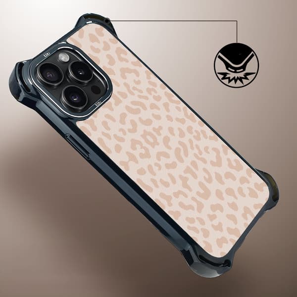 iPhone 15 Pro Max IBIZU DropGuard Ultra-skal med MagSafe, Boho, Delikat leopardmönster