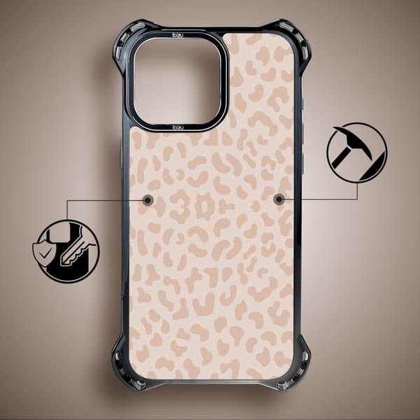iPhone 15 Pro Max IBIZU DropGuard Ultra-skal med MagSafe, Boho, Delikat leopardmönster