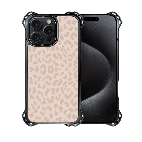 iPhone 15 Pro Max IBIZU DropGuard Ultra-skal med MagSafe, Boho, Delikat leopardmönster
