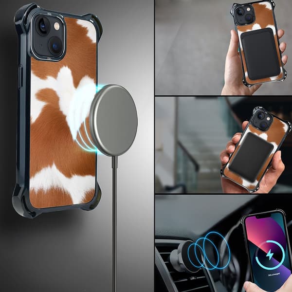 iPhone 13-cover IBIZU DropGuard Ultra med MagSafe, Call of Nature, Alpine Cow