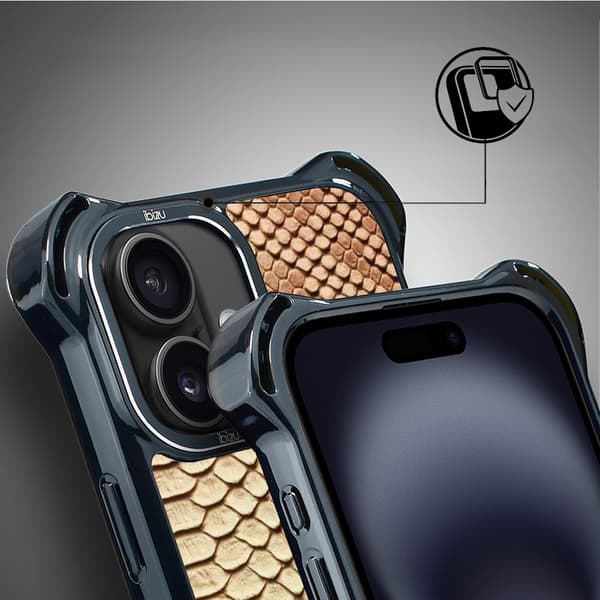 iPhone 16-cover IBIZU DropGuard Ultra med MagSafe, Call of Nature, Snake