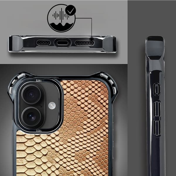 iPhone 16-cover IBIZU DropGuard Ultra med MagSafe, Call of Nature, Snake