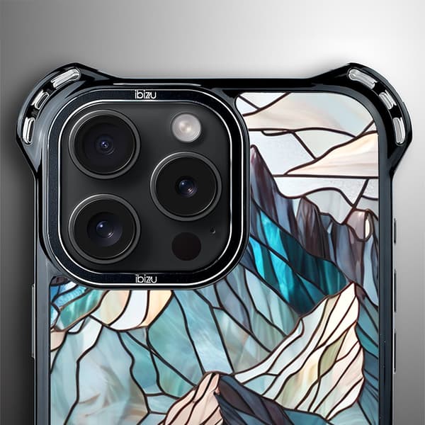 iPhone 14 Pro-cover IBIZU DropGuard Ultra med MagSafe, Glass Colors, Mountain Stream