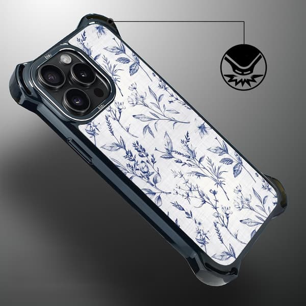iPhone 14 Pro Max IBIZU DropGuard Ultra-skal med MagSafe, Pastel Bloom, Azure Whispers