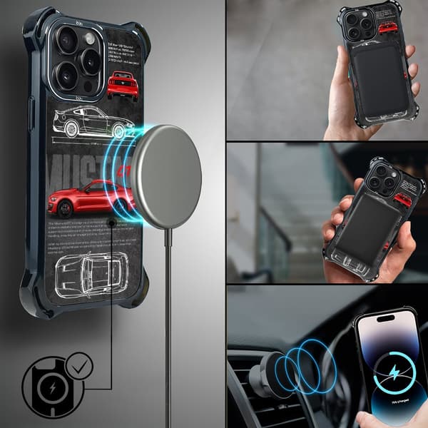 Etui til iPhone 14 Pro IBIZU DropGuard Ultra med MagSafe, TechDrive, GT V8 “Coyote”