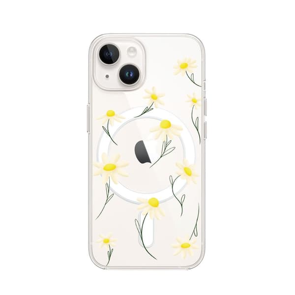 iPhone 13 Mini-skal med MagSafe Clear Silicone Flexi Daisy