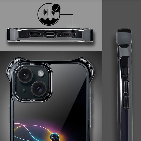 iPhone 15-fodral IBIZU DropGuard Ultra med MagSafe, #ElectroMove, Basketball Spirit