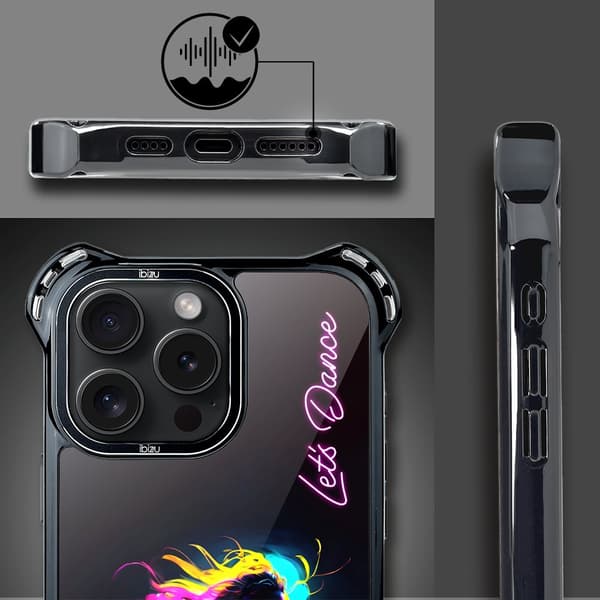 IBIZU DropGuard Ultra iPhone 15 Pro-cover med MagSafe, #ElectroMove, Dance Rhythm