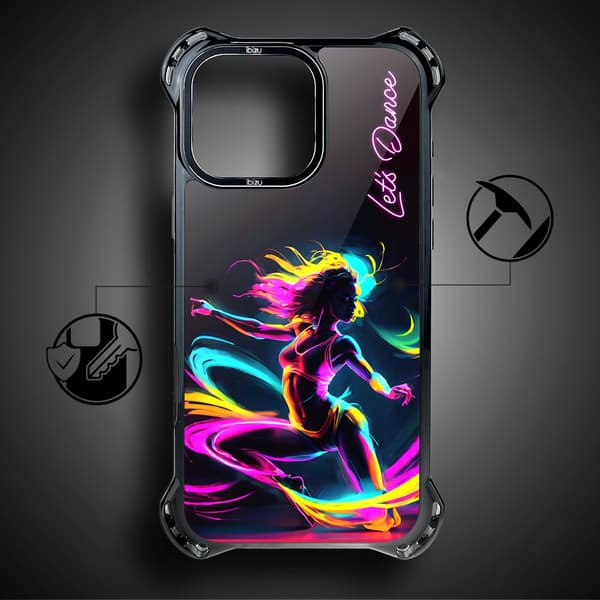 IBIZU DropGuard Ultra iPhone 15 Pro-cover med MagSafe, #ElectroMove, Dance Rhythm