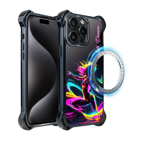 IBIZU DropGuard Ultra iPhone 15 Pro-cover med MagSafe, #ElectroMove, Dance Rhythm