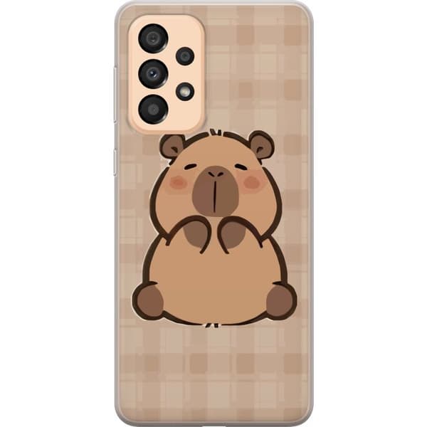 Samsung Galaxy A33 5G Gjennomsiktig deksel Mobilskal kawaii capybara flera figurer japansk stil