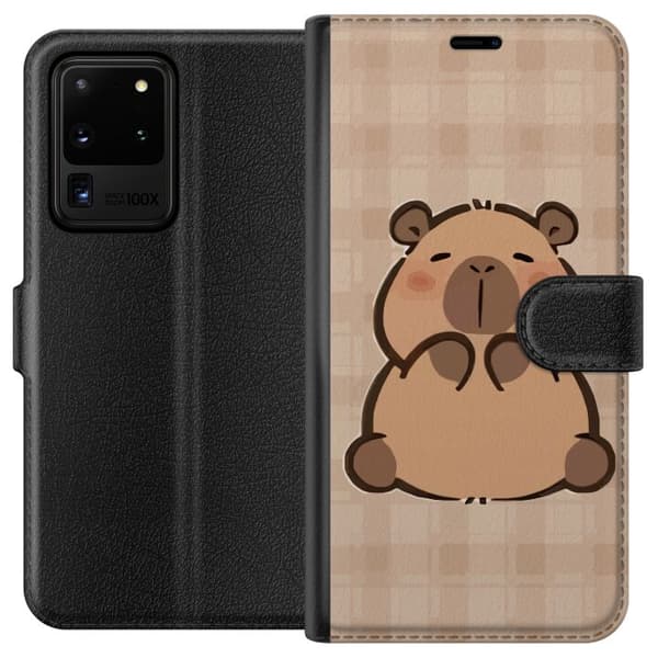 Samsung Galaxy S20 Ultra Lommeboketui Mobilskal kawaii capybara flera figurer japansk stil