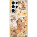 Miniatyrbillede 1 af 3: Samsung Galaxy S22 Ultra 5G Gennemsigtig cover Kawaii capybara mobilskal med gulliga djurmotiv
