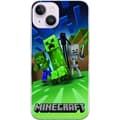 Miniatyrbilde 1 av 3: Apple iPhone 15 Gjennomsiktig deksel Minecraft Creeper mobilskal i klassisk grön pixelstil