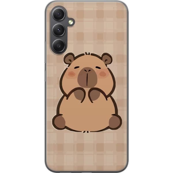 Samsung Galaxy A15 5G Läpinäkyvä kuori Mobilskal kawaii capybara flera figurer japansk stil