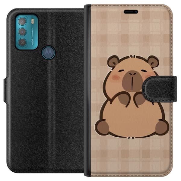 Motorola Moto G50 Plånboksfodral Mobilskal kawaii capybara flera figurer japansk stil