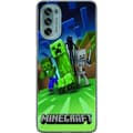 Miniatyrbild 1 av 3: Motorola Moto G62 5G Genomskinligt Skal Minecraft Creeper mobilskal i klassisk grön pixelstil