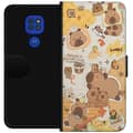 Pikkukuva 1 / 3: Motorola Moto G9 Play Lompakkokotelo Kawaii capybara mobilskal med gulliga djurmotiv