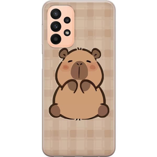 Samsung Galaxy A23 Gjennomsiktig deksel Mobilskal kawaii capybara flera figurer japansk stil