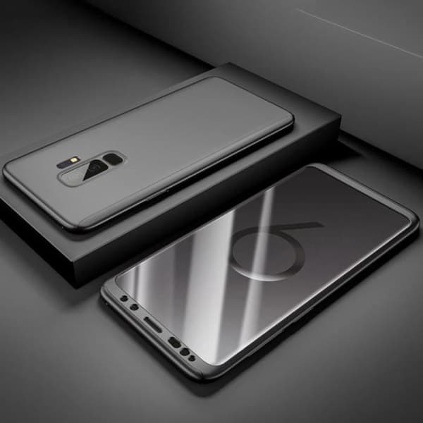 Coque pour Samsung Galaxy S9 - PHONILLICO - Full 360 Svart - Ultra Slim - Integralt skydd
