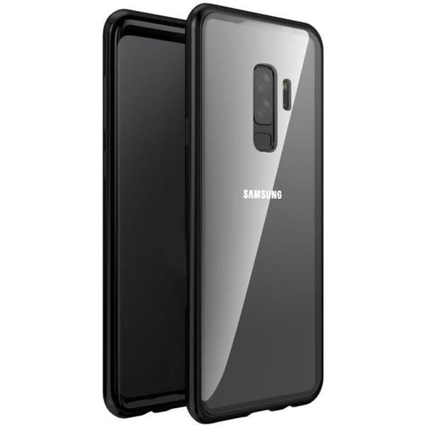 Coque för Samsung Galaxy S9 - Magnetisk Svart Helskydd Metall [Phonillico®]