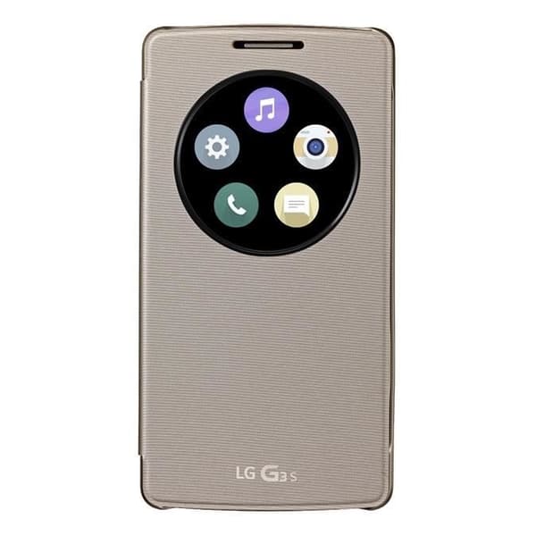 Etui LG - G3S - Snabbfönster Cirkel - Färg Brun - Material Plast - Kompatibel med LG G3S