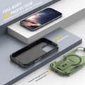 Miniatyrbild 5 av 6: Coque iPhone 16 Pro Magnetisk MagSafe, Stöttåligt Hölje 360° Skydd, Inbyggt Stöd, Ultra Hållbart - Grön