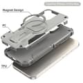 Miniatyrbild 3 av 6: MagSafe Magnetisk iPhone 16 Pro Max Fodral, Stötsäker Robust 360° Skydd, Inbyggt Stöd, Ultratålig - Grå
