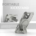 Miniatyrbild 4 av 6: MagSafe Magnetisk iPhone 16 Pro Max Fodral, Stötsäker Robust 360° Skydd, Inbyggt Stöd, Ultratålig - Grå