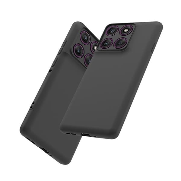 SKALO Motorola Edge 60 Pro 5G Mattamusta Ultraohut TPU Suojakuori - Musta