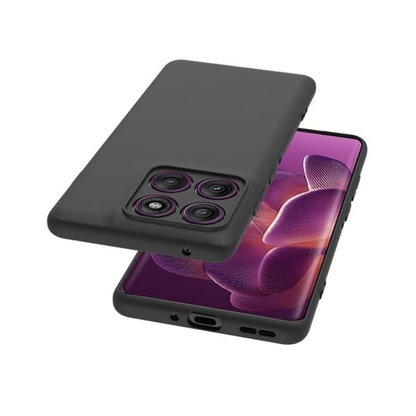 SKALO Motorola Edge 60 Pro 5G Mattamusta Ultraohut TPU Suojakuori - Musta