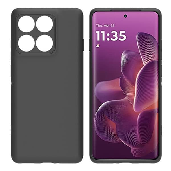 SKALO Motorola Edge 60 Pro 5G Mattamusta Ultraohut TPU Suojakuori - Musta